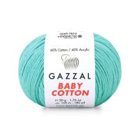 Пряжа - Турция - Gazzal - Baby Cotton - Gazzal Baby Cotton 3452 тиффани  Gazzal Baby Cotton 3452 тиффани