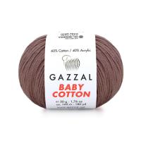 Пряжа - Турция - Gazzal - Baby Cotton - Gazzal Baby Cotton 3455 молочный шоколад  Gazzal Baby Cotton 3455 молочный шоколад