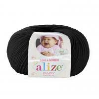 Пряжа - Турция - ALIZE - Baby Wool - Alize Baby Wool 60 черный  Alize Baby Wool 60 черный