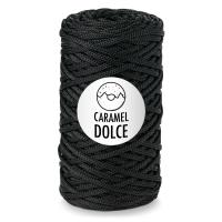 Трикотажная пряжа, макраме и пр - Трикотажный шнур DOLCE Caramel 4 мм - Трикотажный шнур  Caramel DOLCE  Блэк  Трикотажный шнур  Caramel DOLCE  Блэк