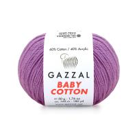 Пряжа - Турция - Gazzal - Baby Cotton - Gazzal Baby Cotton 3414 ягодный  Gazzal Baby Cotton 3414 ягодный