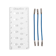 Инструменты для вязания - ChiaoGoo - Лески, адаптеры, коннекторы и др - ChiaoGoo Лески S (3 шт) Blue к металлу 5 см  ChiaoGoo Лески S (3 шт) Blue к металлу 5 см