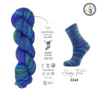 Пряжа - Турция - Gazzal - Happy Feet - Happy Feet 3242 сине-зеленый  Happy Feet 3242 сине-зеленый