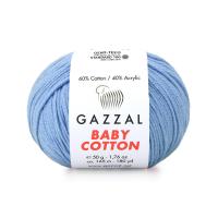 Пряжа - Турция - Gazzal - Baby Cotton - Gazzal Baby Cotton 3423 голубой  Gazzal Baby Cotton 3423 голубой