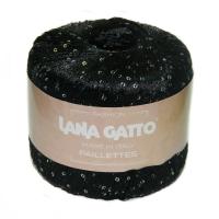 Пряжа - Италия - Lana Gatto - Pailettes - Lana Gatto Paillettes 8606 черный  Lana Gatto Paillettes 8606 черный