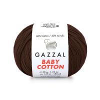Пряжа - Турция - Gazzal - Baby Cotton - Gazzal Baby Cotton 3436 шоколад  Gazzal Baby Cotton 3436 шоколад