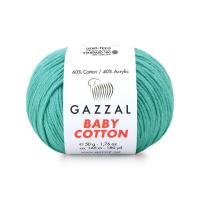Пряжа - Турция - Gazzal - Baby Cotton - Gazzal Baby Cotton 3426 лазурь  Gazzal Baby Cotton 3426 лазурь