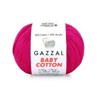 Пряжа - Турция - Gazzal - Baby Cotton - Gazzal Baby Cotton 3461 фуксия  Gazzal Baby Cotton 3461 фуксия