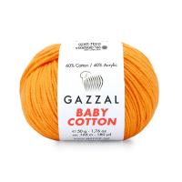 Пряжа - Турция - Gazzal - Baby Cotton - Gazzal Baby Cotton 3416 оранжевый  Gazzal Baby Cotton 3416 оранжевый