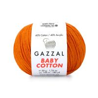 Пряжа - Турция - Gazzal - Baby Cotton - Gazzal Baby Cotton 3419 морковка  Gazzal Baby Cotton 3419 морковка
