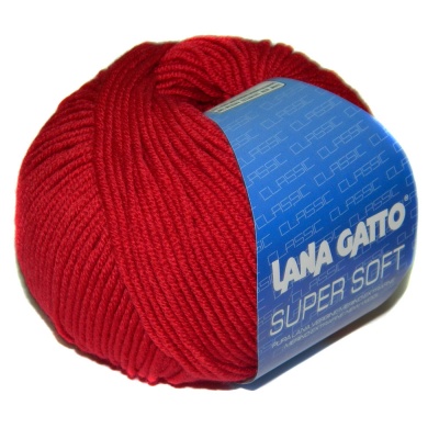 Пряжа - Италия - Lana Gatto - Super Soft - Lana Gatto Super Soft 12246 красный  Lana Gatto Super Soft 12246 красный