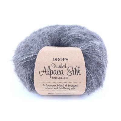 Пряжа - Норвегия - Drops - Brushed Alpaca Silk - Drops Brushed Alpaca Silk 03 серый  Drops Brushed Alpaca Silk 03 серый