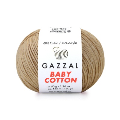 Пряжа - Турция - Gazzal - Baby Cotton - Gazzal Baby Cotton 3424 капучино  Gazzal Baby Cotton 3424 капучино