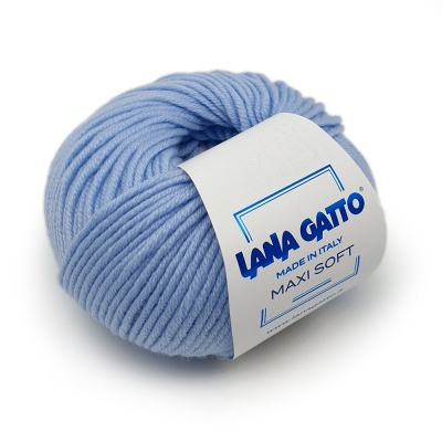 Пряжа - Италия - Lana Gatto - Maxi Soft - Lana Gatto Maxi Soft 12260 голубой  Lana Gatto Maxi Soft 12260 голубой
