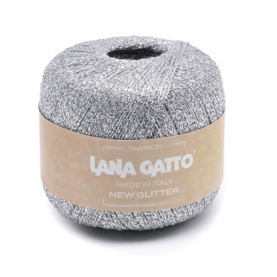 Пряжа - Италия - Lana Gatto - New Glitter - Lana Gatto New Glitter 8592 серебро  Lana Gatto New Glitter 8592 серебро