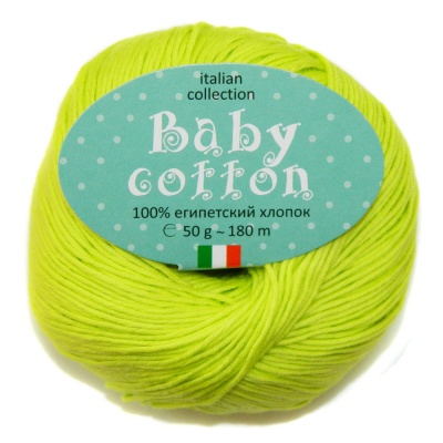 Пряжа - Италия - Weltus - Baby Cotton - Baby Cotton 38 салатовый  Baby Cotton 38 салатовый